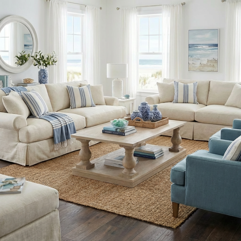 Alternative view of Balustrade Oak Coffee Table Weathered Oak