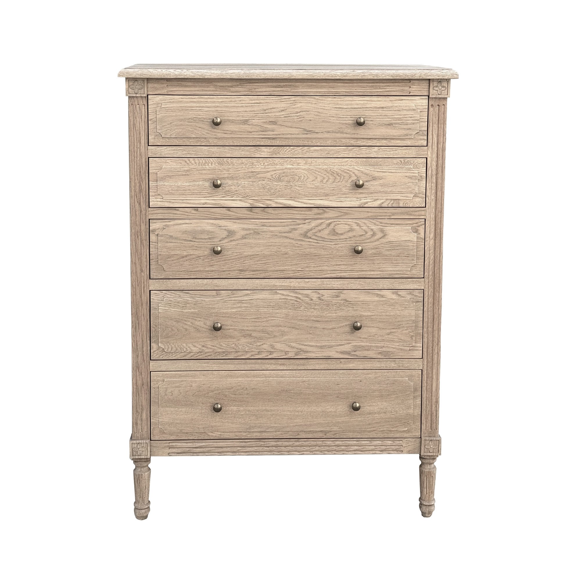 Flinders Weathered Oak Chest Round Knobs - Image 2