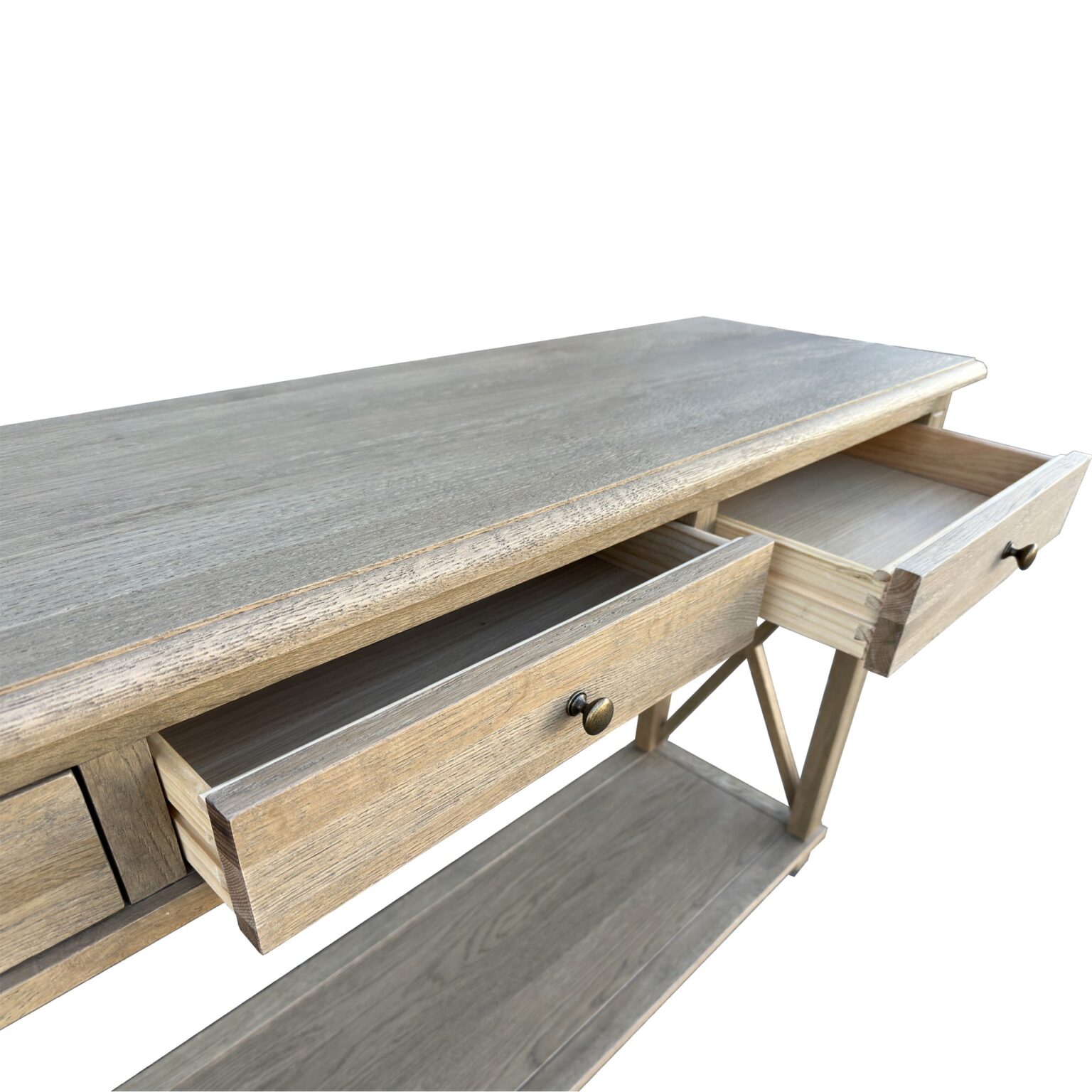 X Brace Console Table Weathered Oak – JAC Home Living
