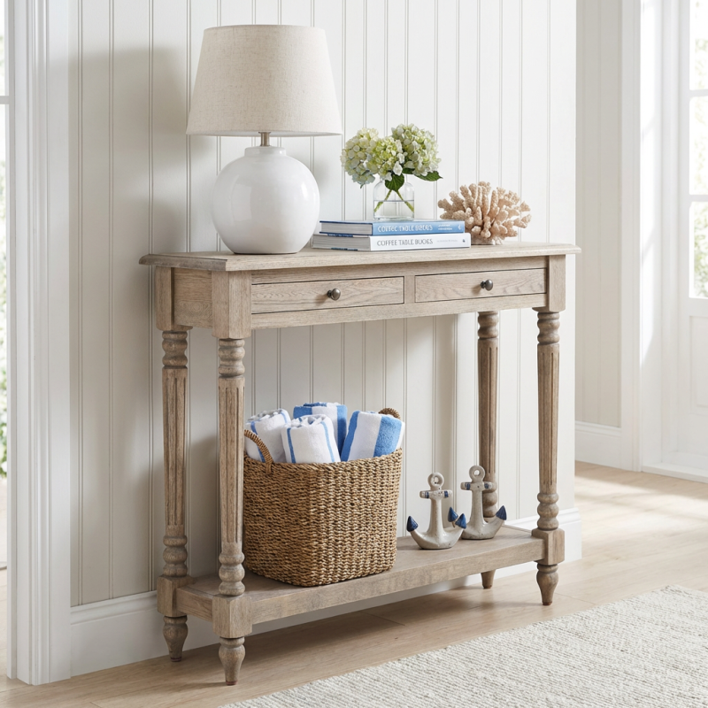 Alternative view of Sampson Console Weathered Oak