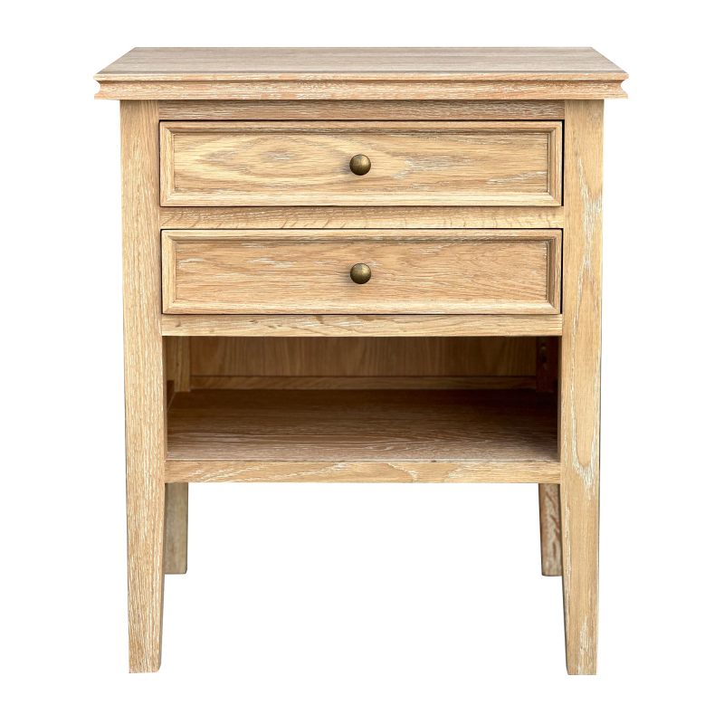 Partrack Side Table White Washed Oak