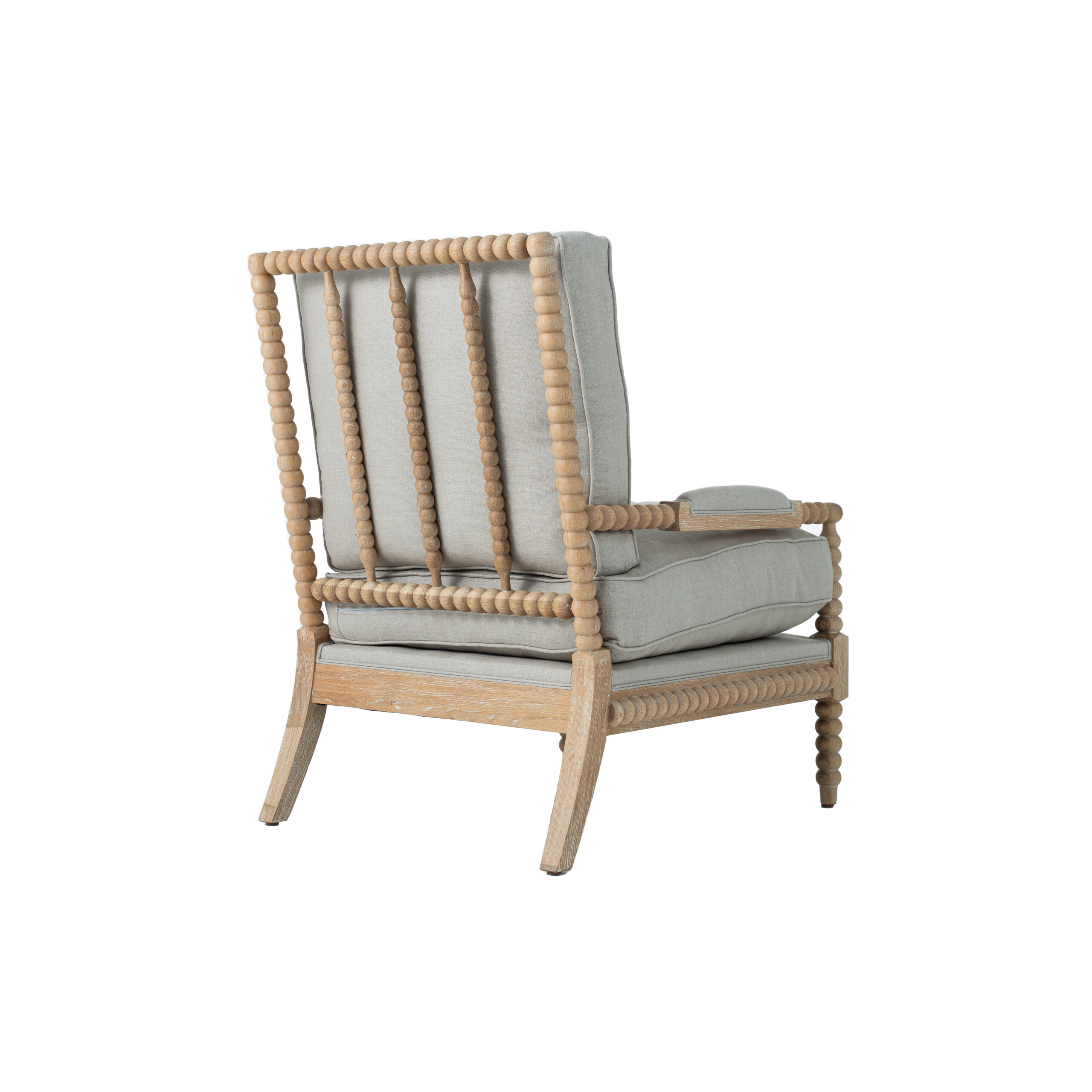 Bobbin Armchair Whitewashed Oak - Image 4