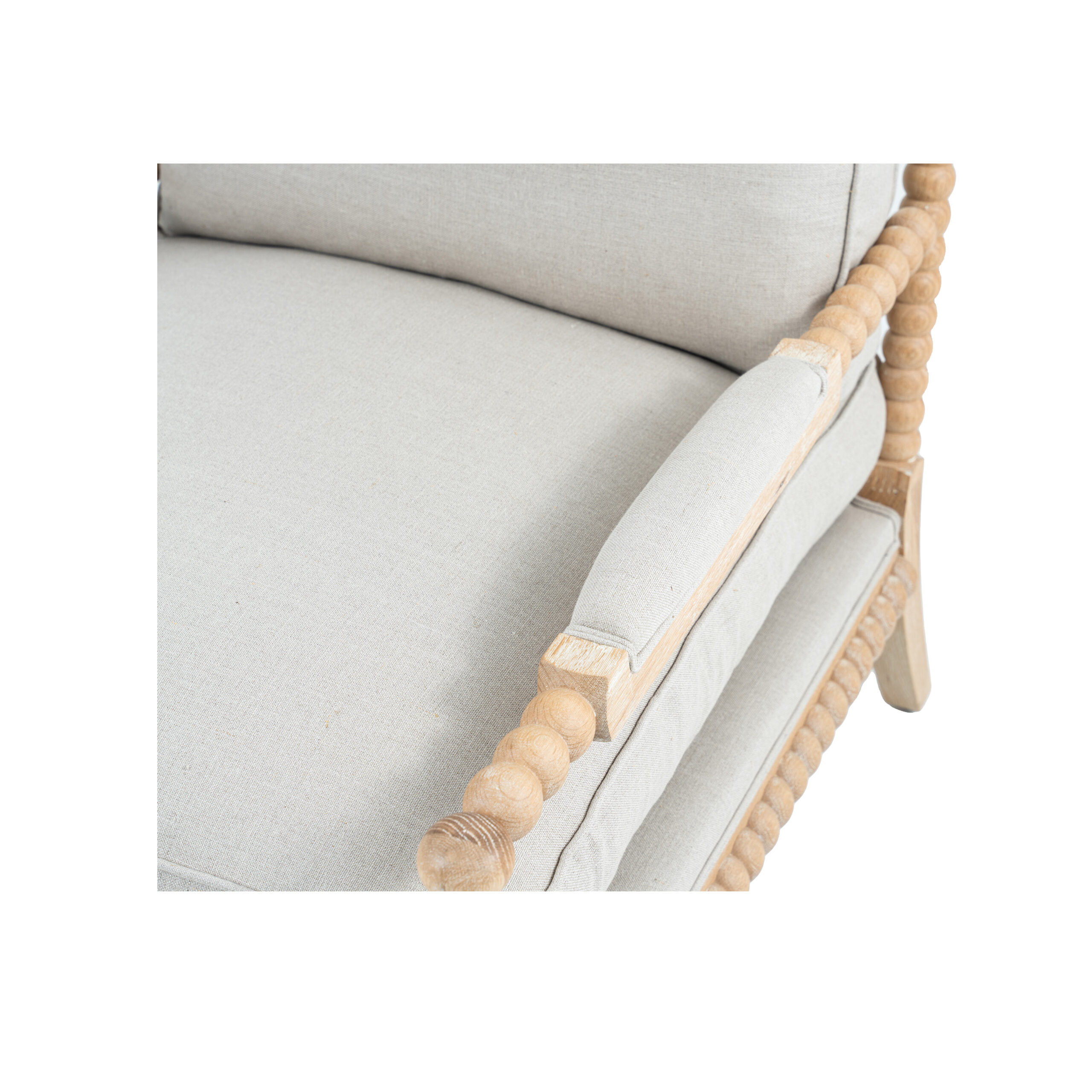 Bobbin Armchair Whitewashed Oak - Image 6