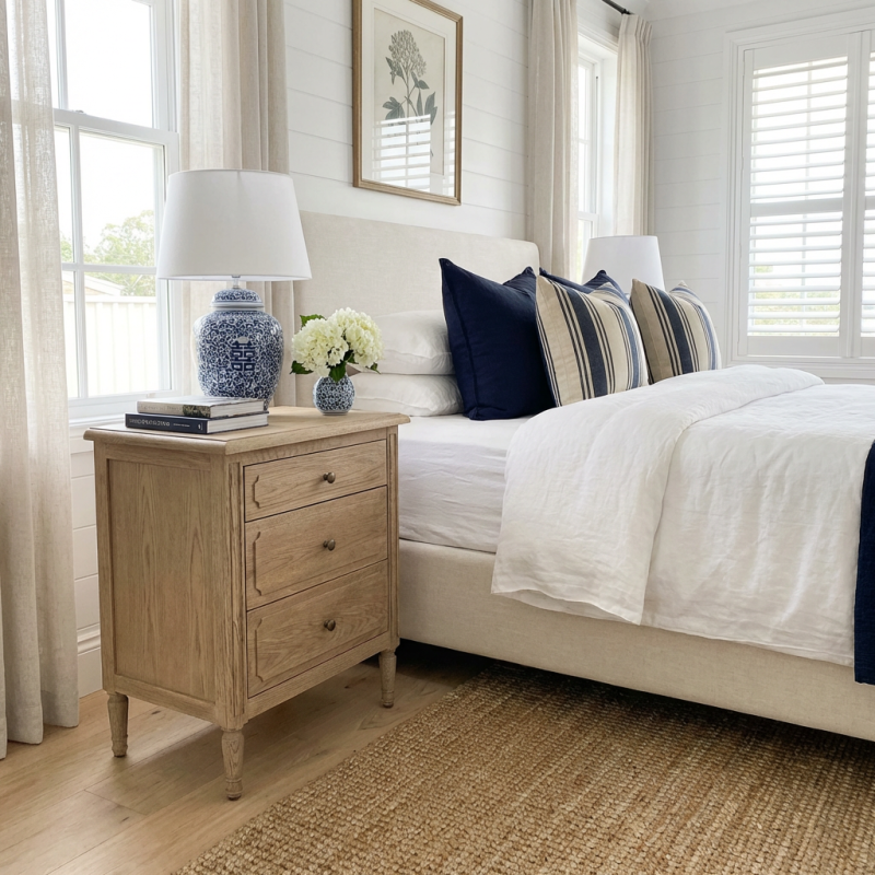 Alternative view of Marcelle Side Table Weathered Oak