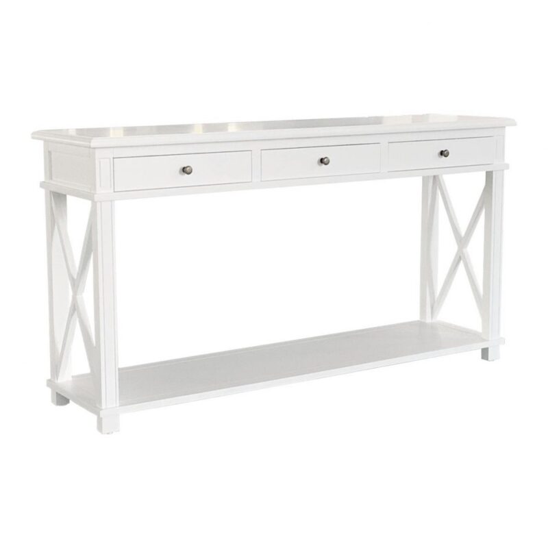 X Brace Console Table White