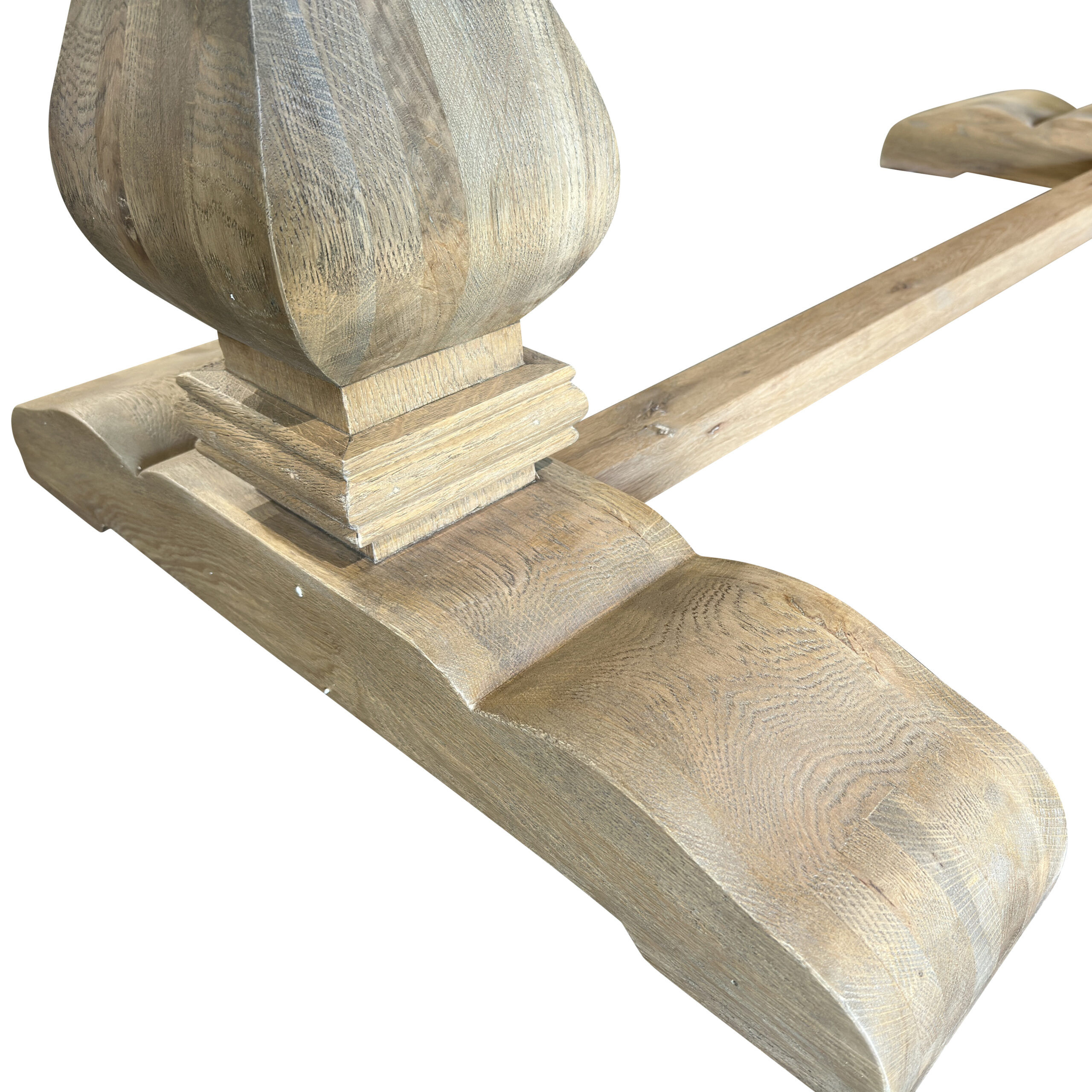 Oak Trestle 200cm Rectangular Dining Table Natural - Image 4