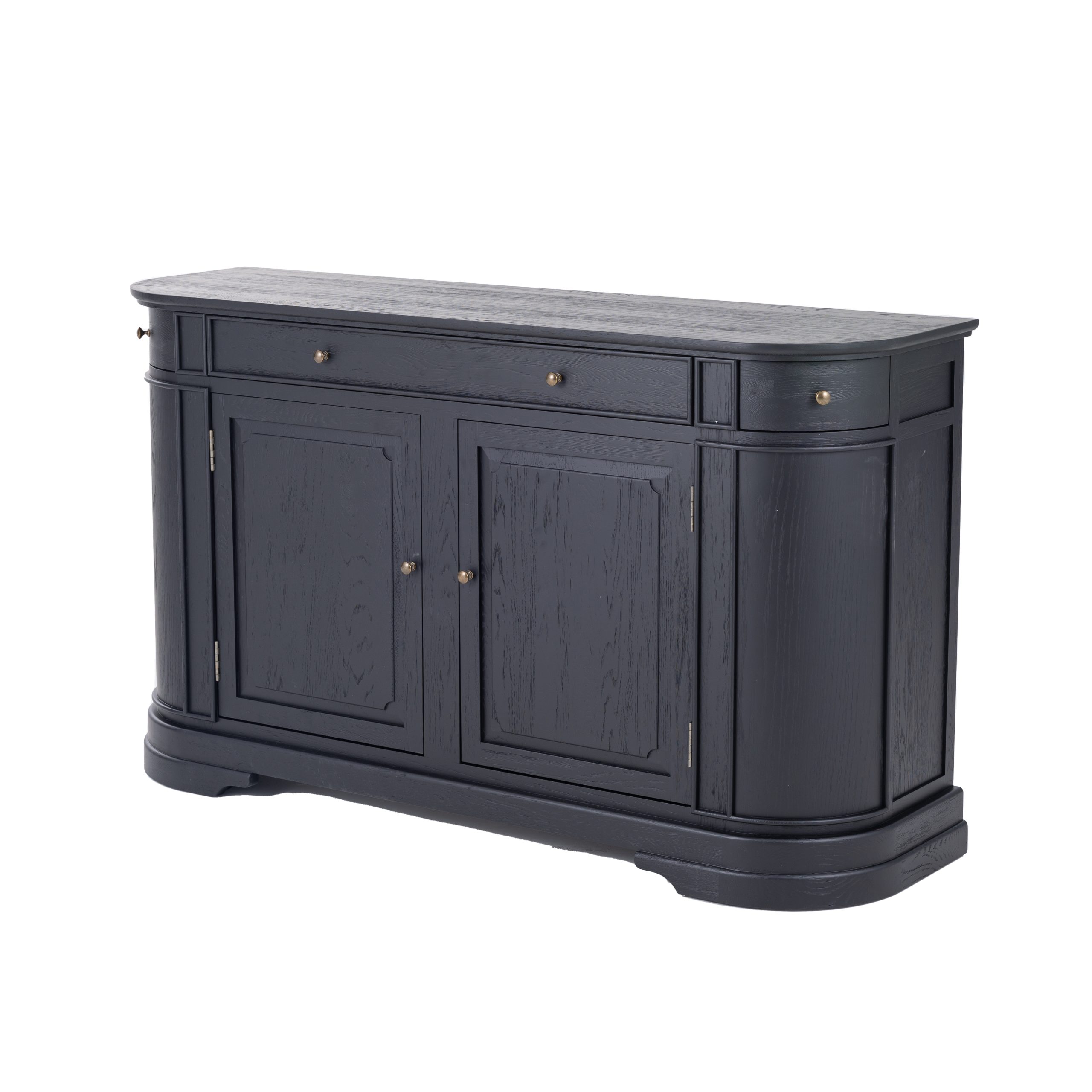 William John Sideboard Rustic Black Oak 165cm - Image 2