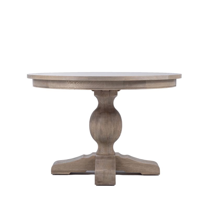 Leyna Round Dining Table Weathered Oak 120cm