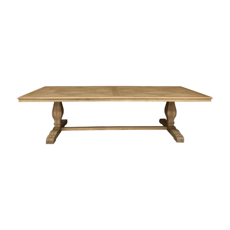 Salon Dining Table Weathered Oak Parquetry 300cm
