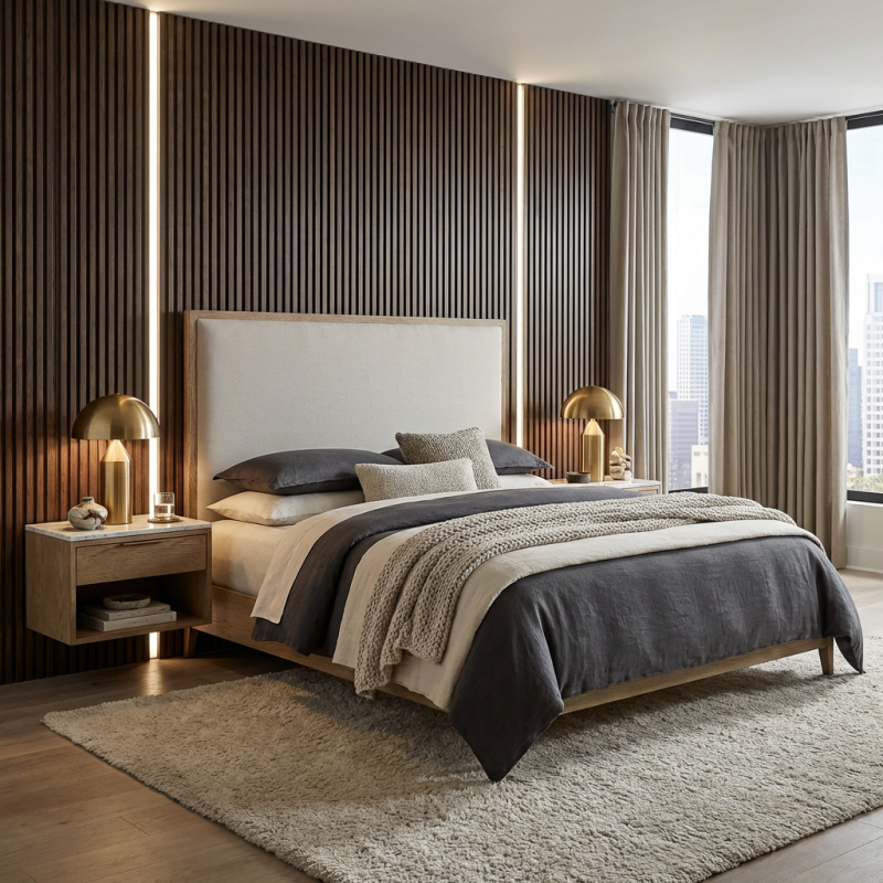 Alternative view of French Contemporary Headboard King