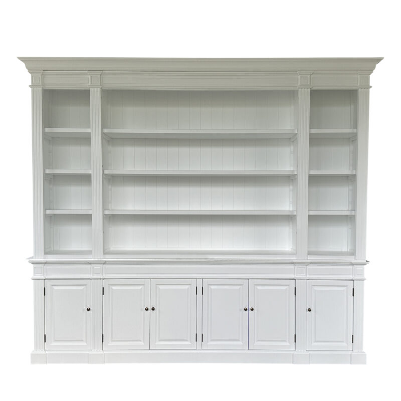 Dundee Bookcase White 270cm