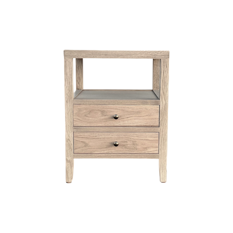 Davos Weathered Oak Side Table 50cm