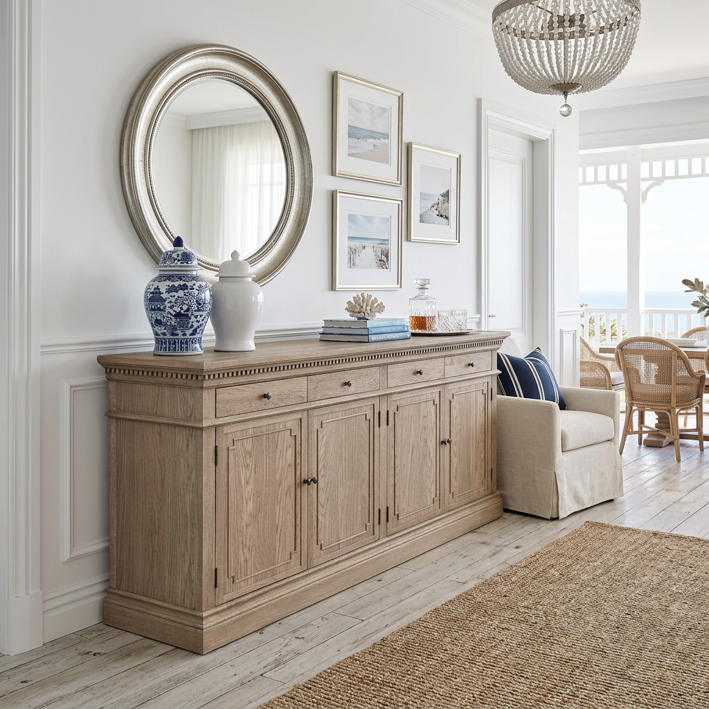 St. James Weathered Oak Sideboard 220cm - Image 2