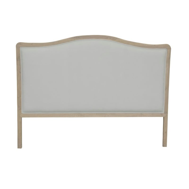 Maison King Bedhead Oatmeal Linen Plain