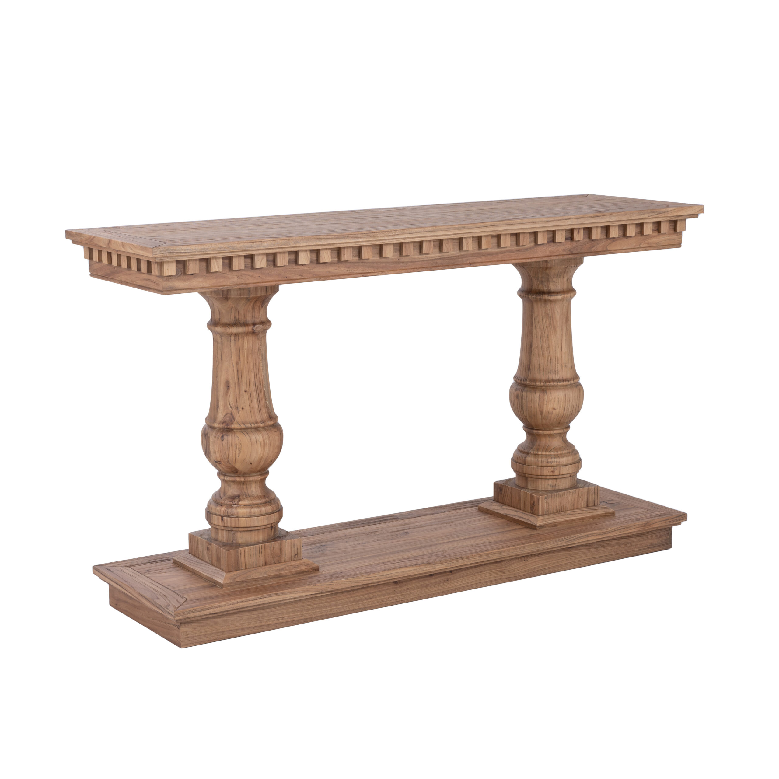 Balustrade Console Table Natural Elm - Image 2
