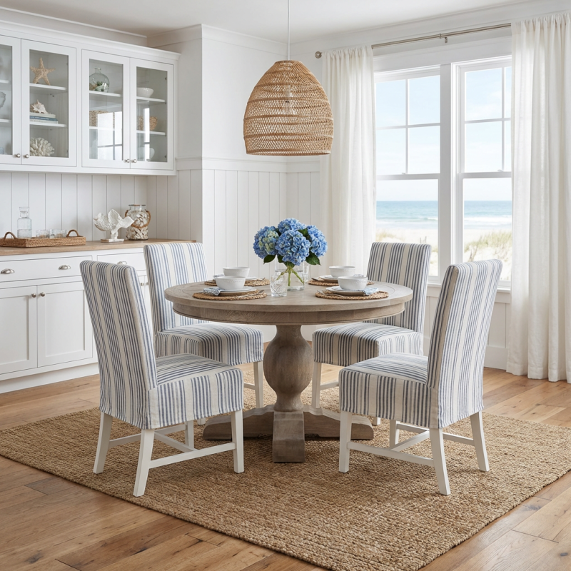 Alternative view of Leyna Round Dining Table Weathered Oak 120cm