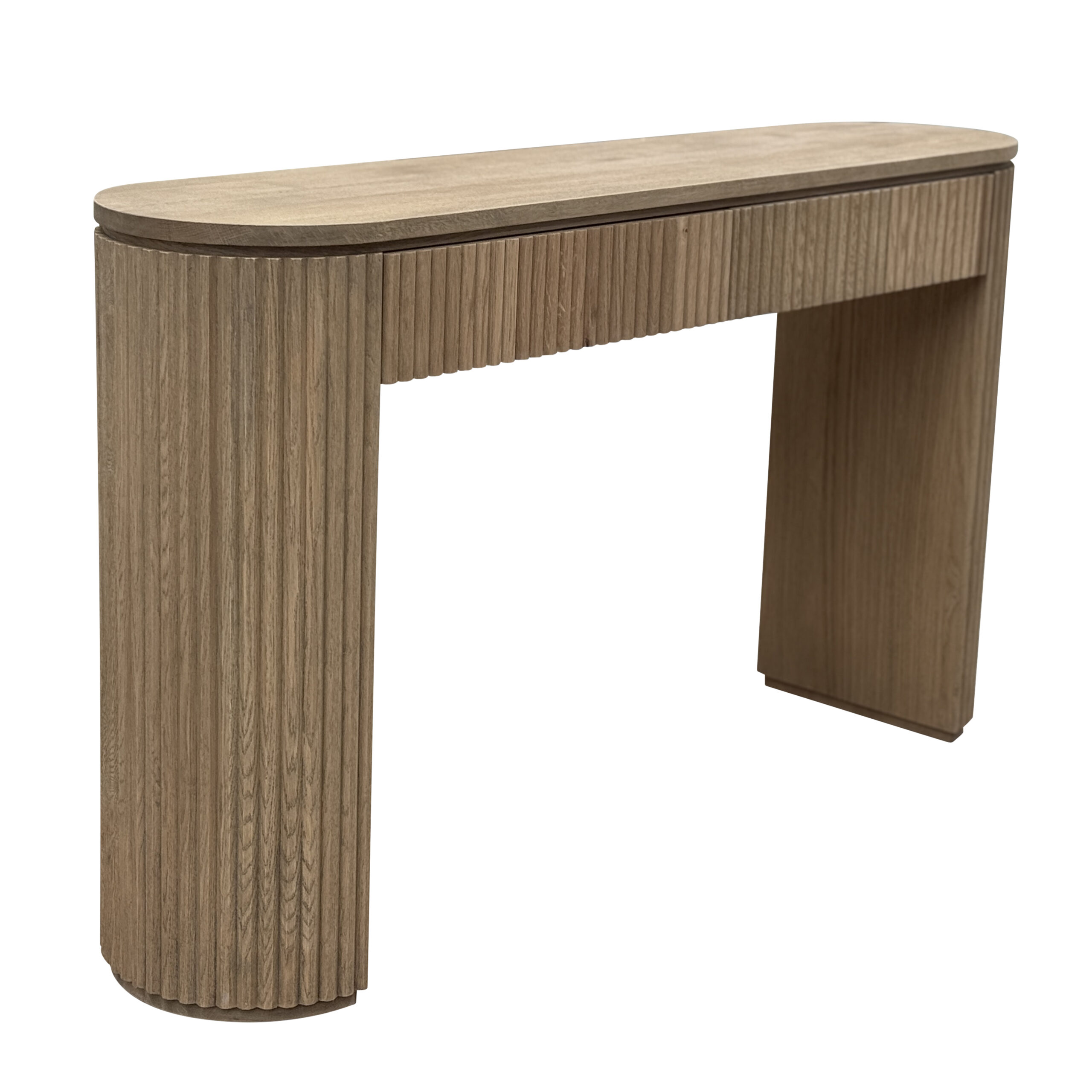 Byron Weathered Oak Console Table With Drawers - Image 2