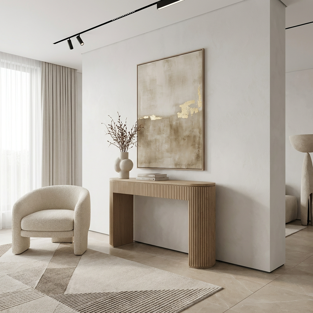 Byron Weathered Oak Console Table With Drawers - Image 2