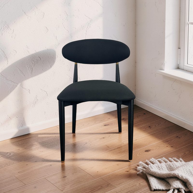 Arno Oak Dining Chair Black