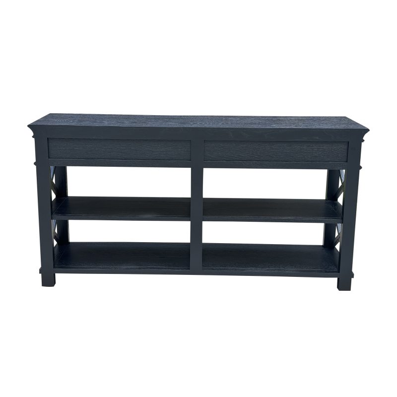 Heston Black Oak Console Table 160cm