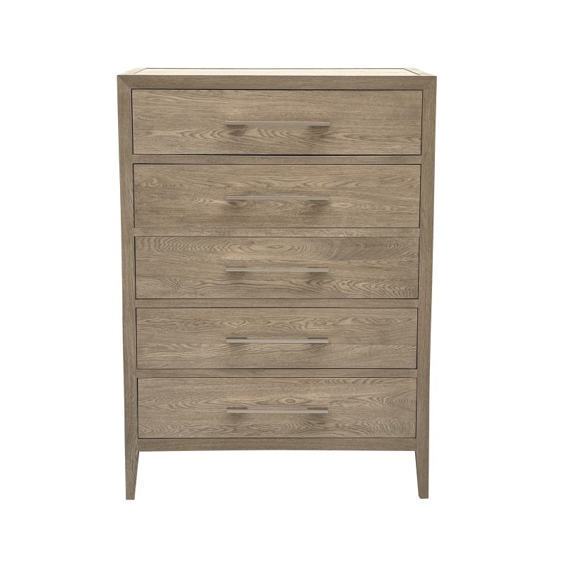 French Contemporary Tallboy Weathered Oak
