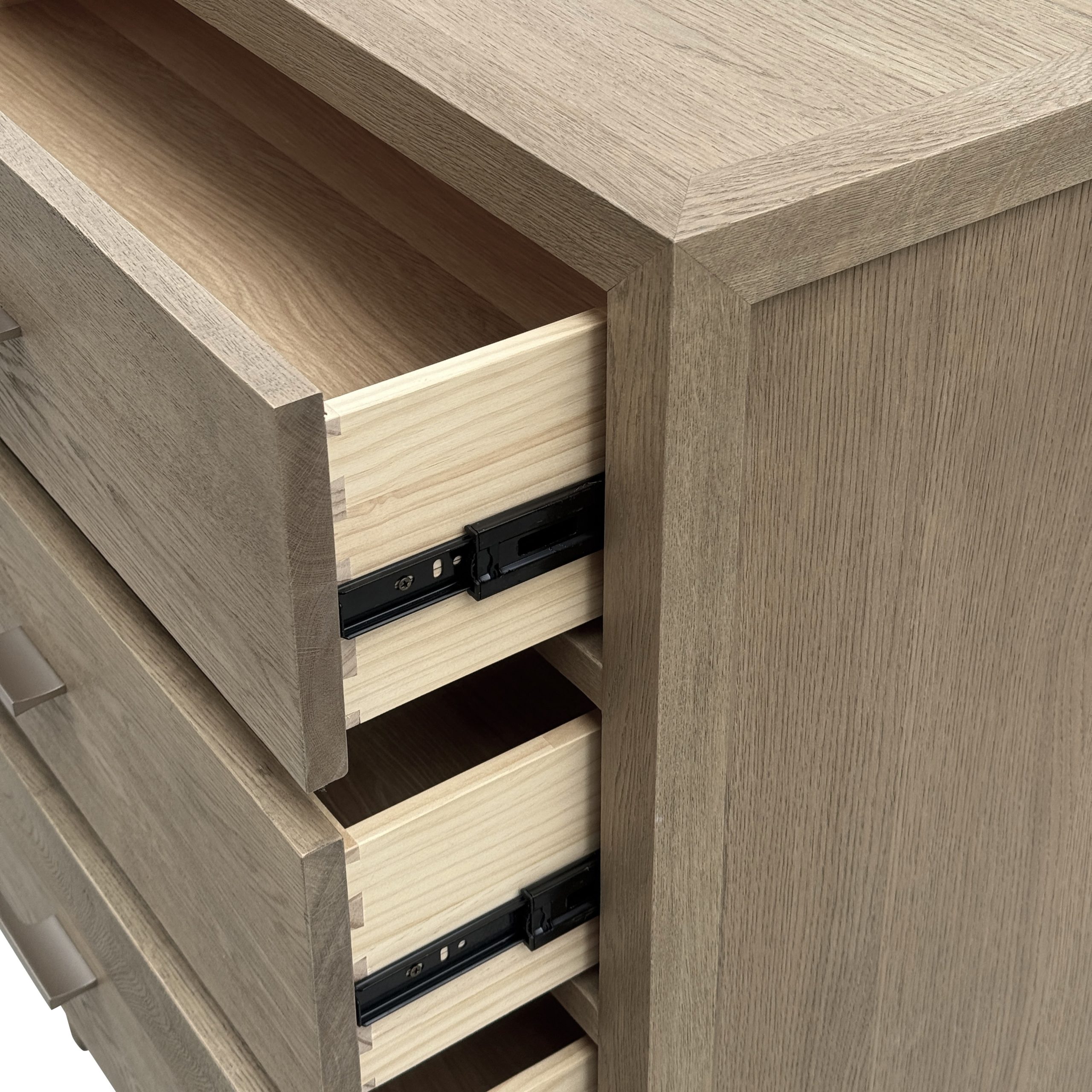 French Contemporary Tallboy Weathered Oak - Image 3