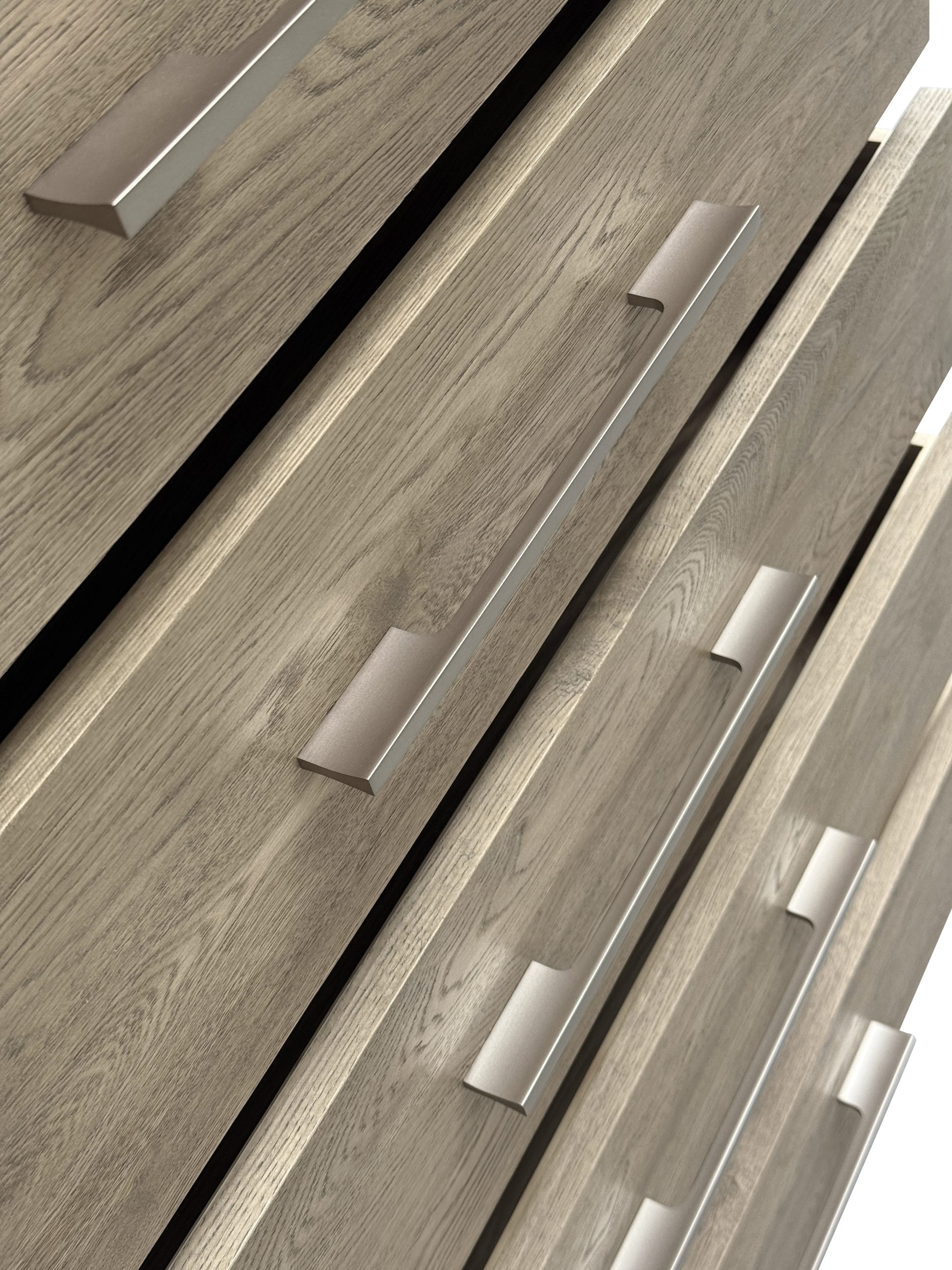 French Contemporary Tallboy Weathered Oak - Image 4