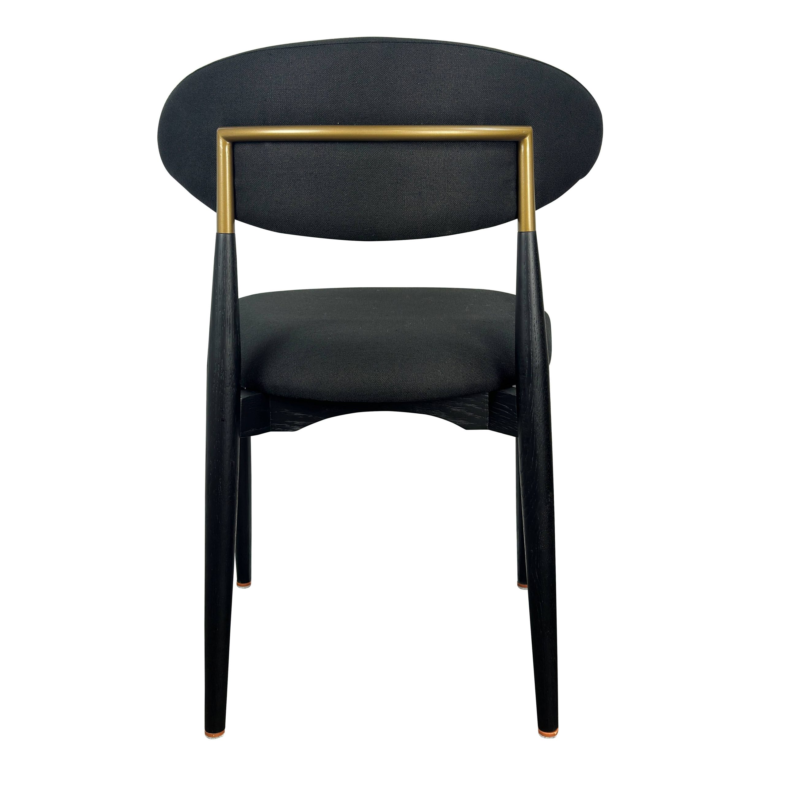 Arno Oak Dining Chair Black - Image 3
