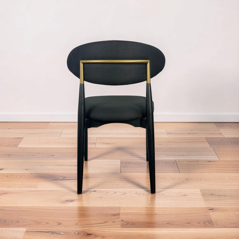 Alternative view of Arno Oak Dining Chair Black
