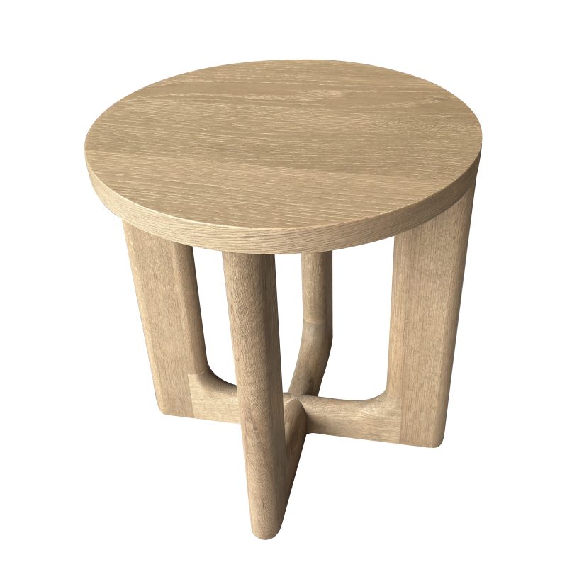Alternative view of X Base Side Table Weathered Oak