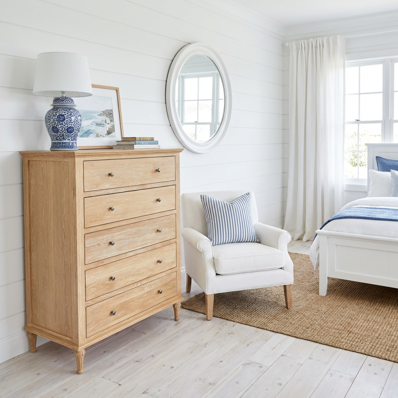 Alternative view of Emmerson Whitewashed Oak Tallboy