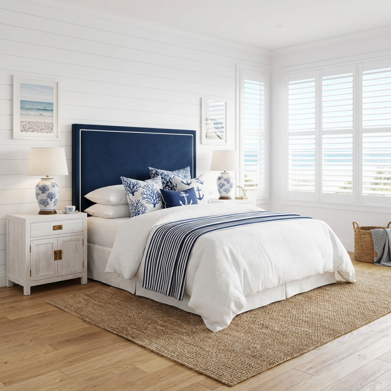 Alternative view of Lawson Queen Bedhead Navy Linen