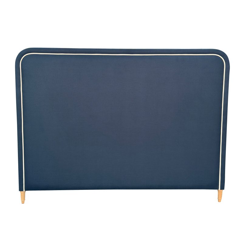 Vienna King Bedhead Navy Linen
