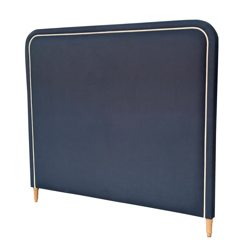 Alternative view of Vienna Queen Bedhead Navy Linen