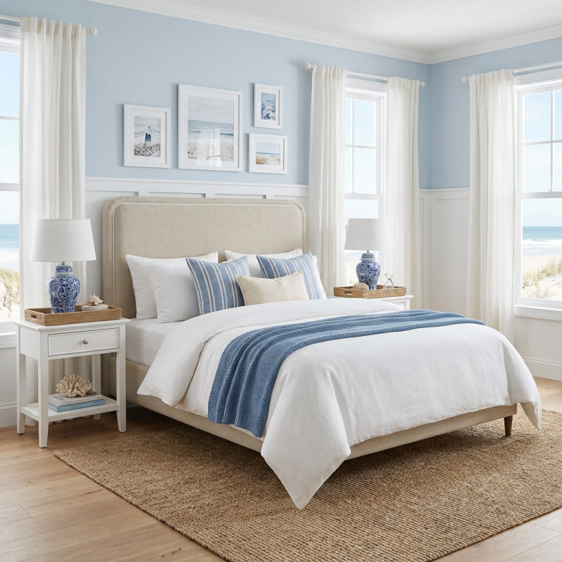 Alternative view of Vienna King Bedhead Natural Linen