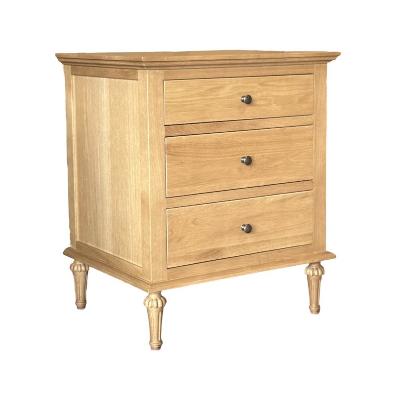 Emmerson Natural Oak Side Table Round Knobs - Image 3