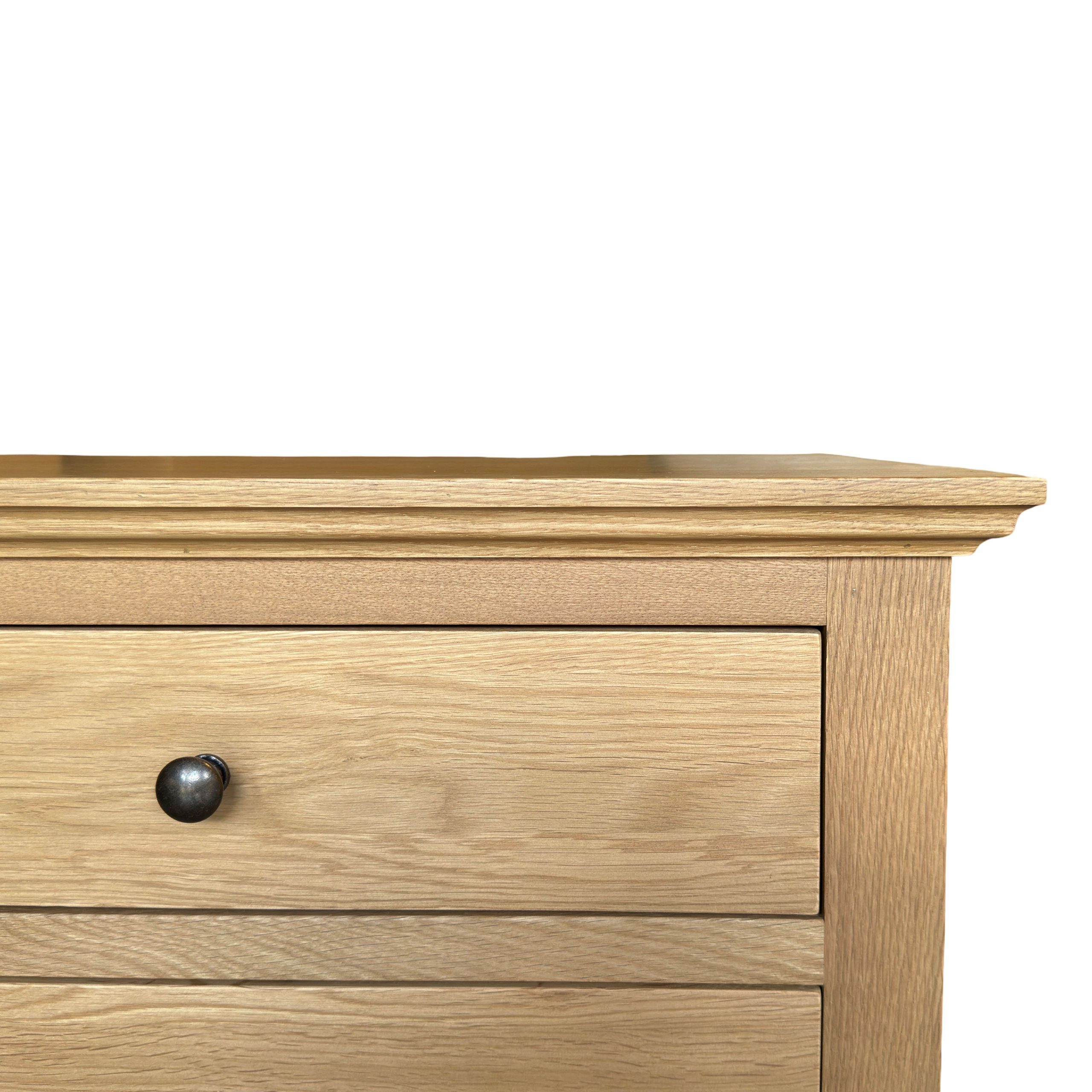 Emmerson Natural Oak Side Table Round Knobs - Image 4