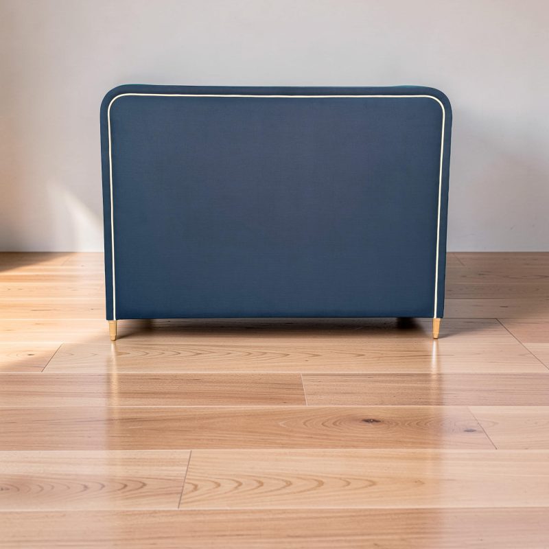 Vienna King Bedhead Navy Linen