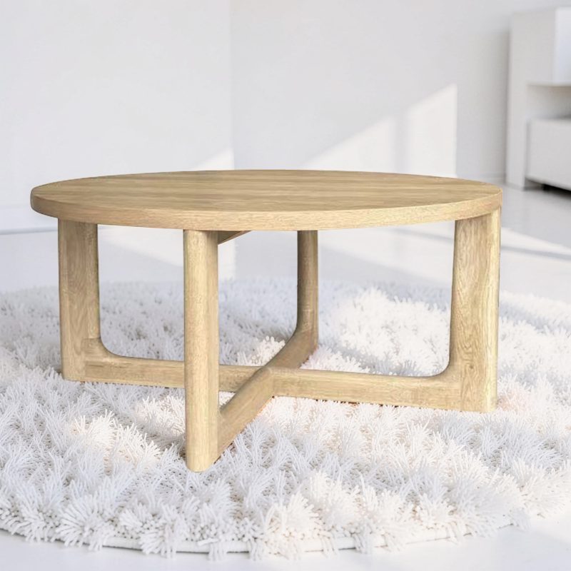 X Base Coffee Table Weathered Oak
