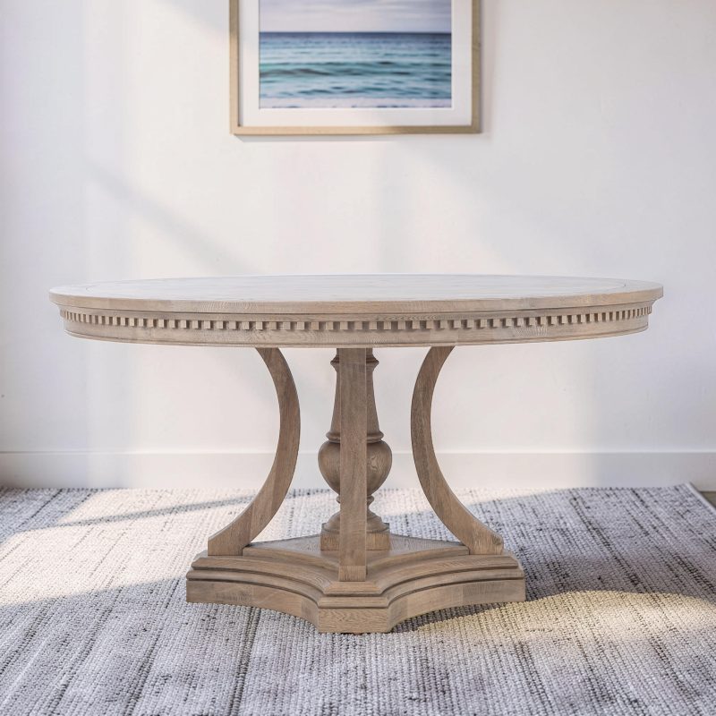 St. James Round Dining Table Weathered Oak