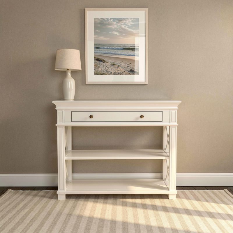 Heston White Console Table II