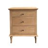 Emmerson Natural Oak Side Table Round Knobs