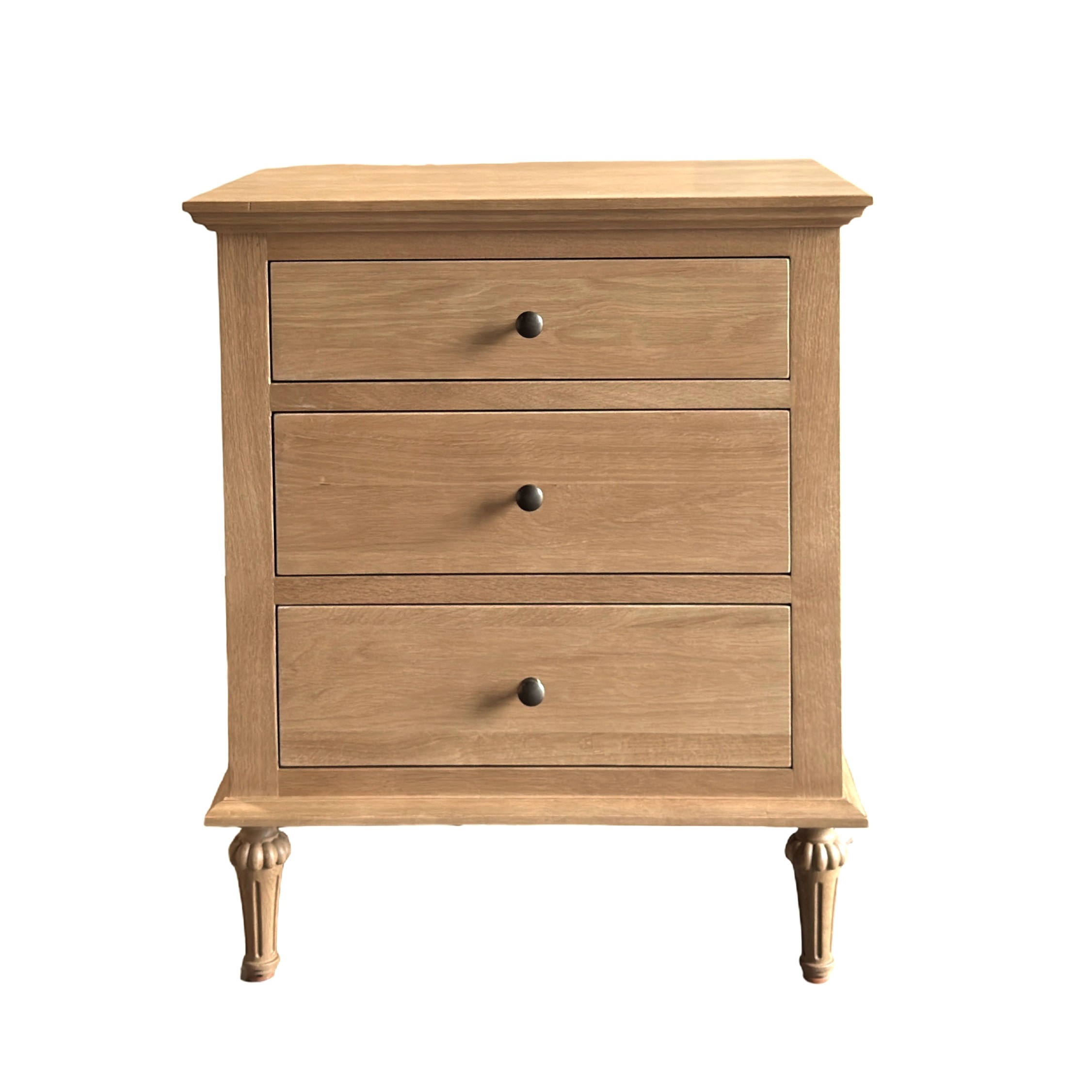Emmerson Natural Oak Side Table Round Knobs