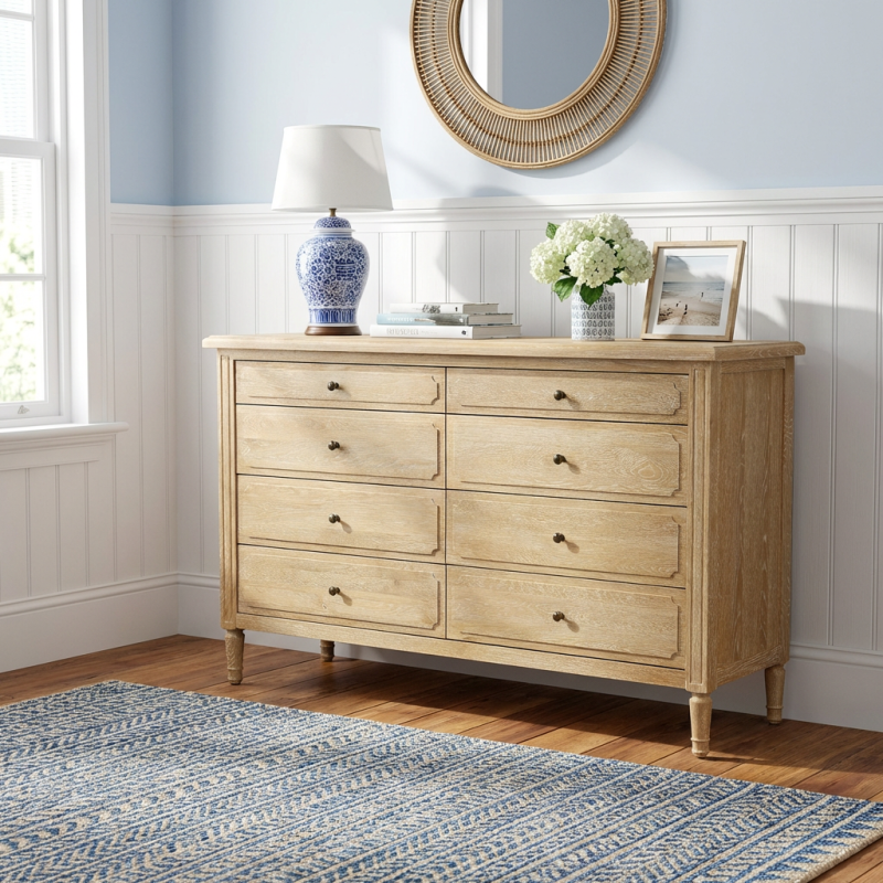 Alternative view of Marcelle Wide Dresser Whitewash Oak