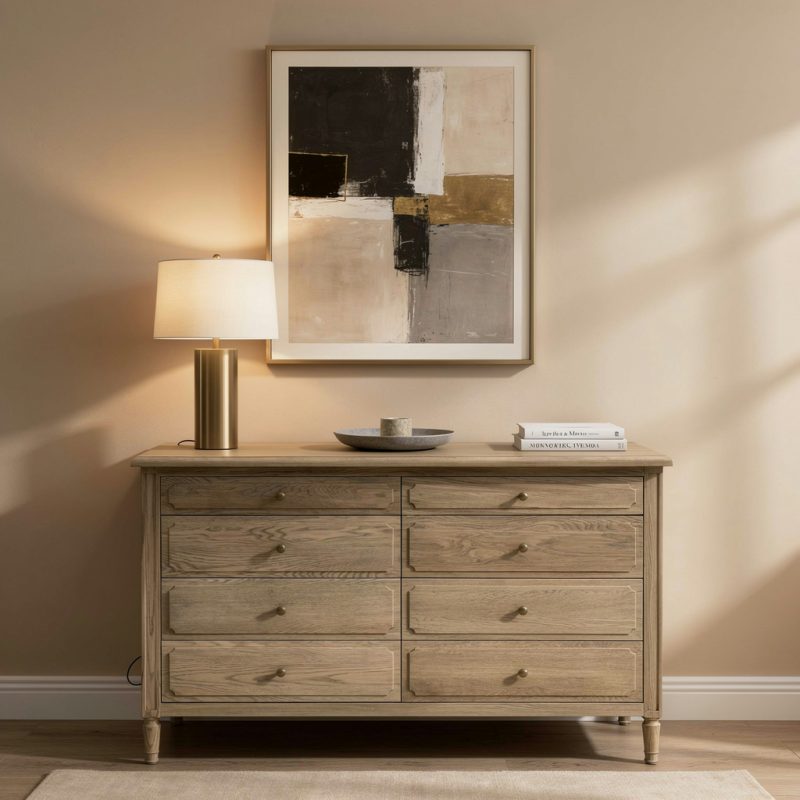 Marcelle Wide Dresser Weathered Oak