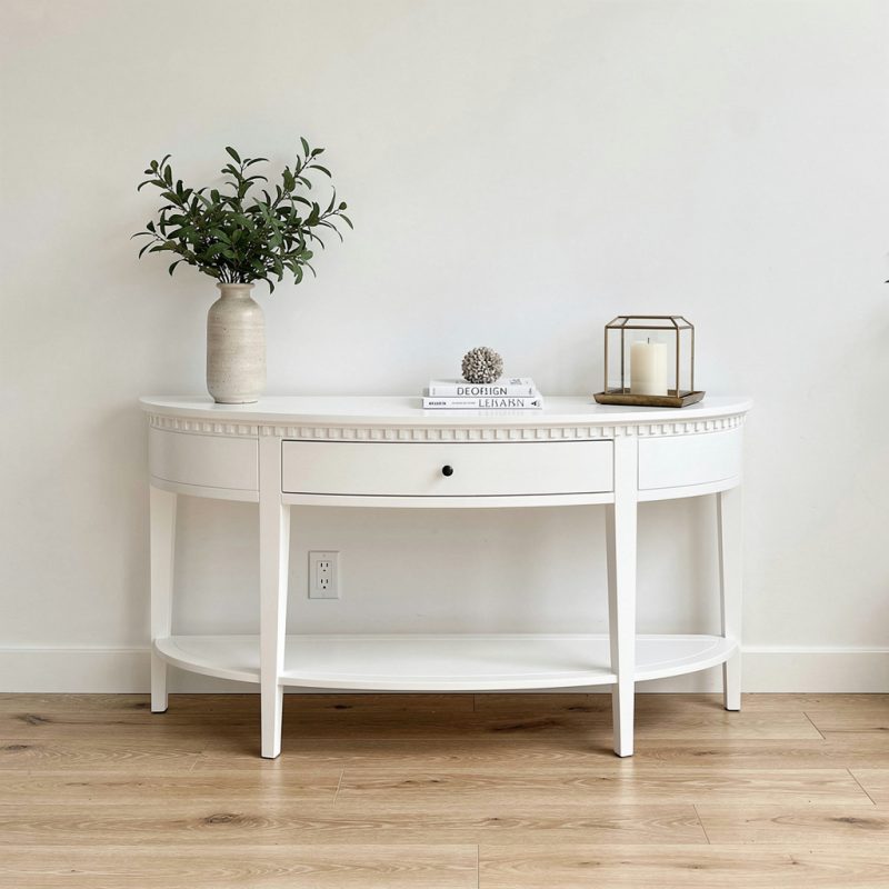 Breton Curved Console White