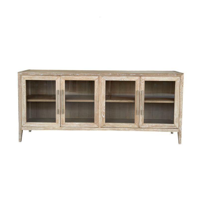 French Contemporary Sideboard Whitewash Oak