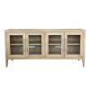 French Contemporary TV Unit Whitewash Oak