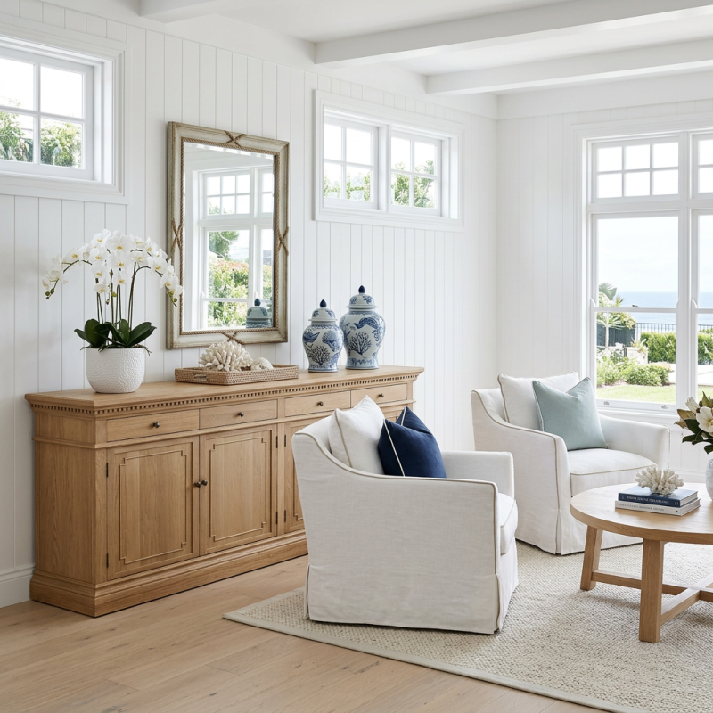 Alternative view of St. James Sideboard Natural Oak 220cm