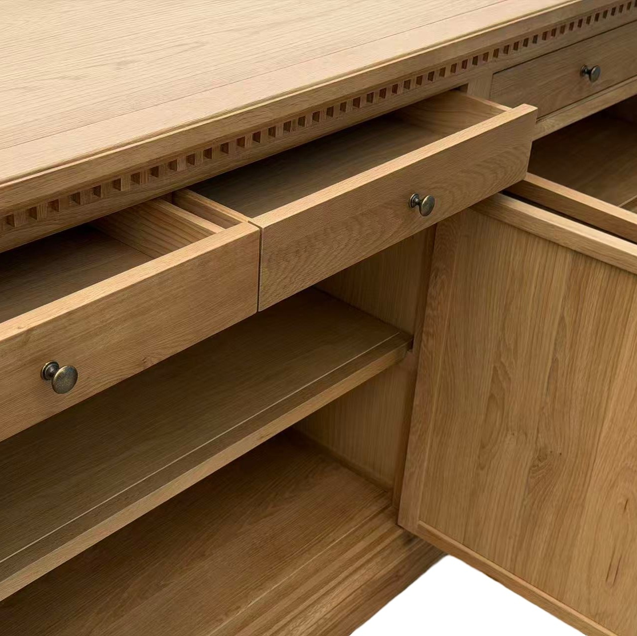 St. James Sideboard Natural Oak 220cm - Image 4